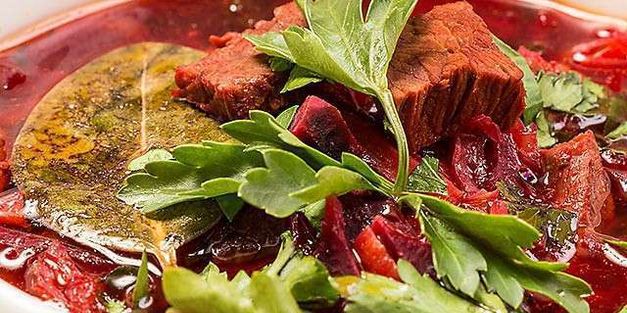 борщ с чесноком