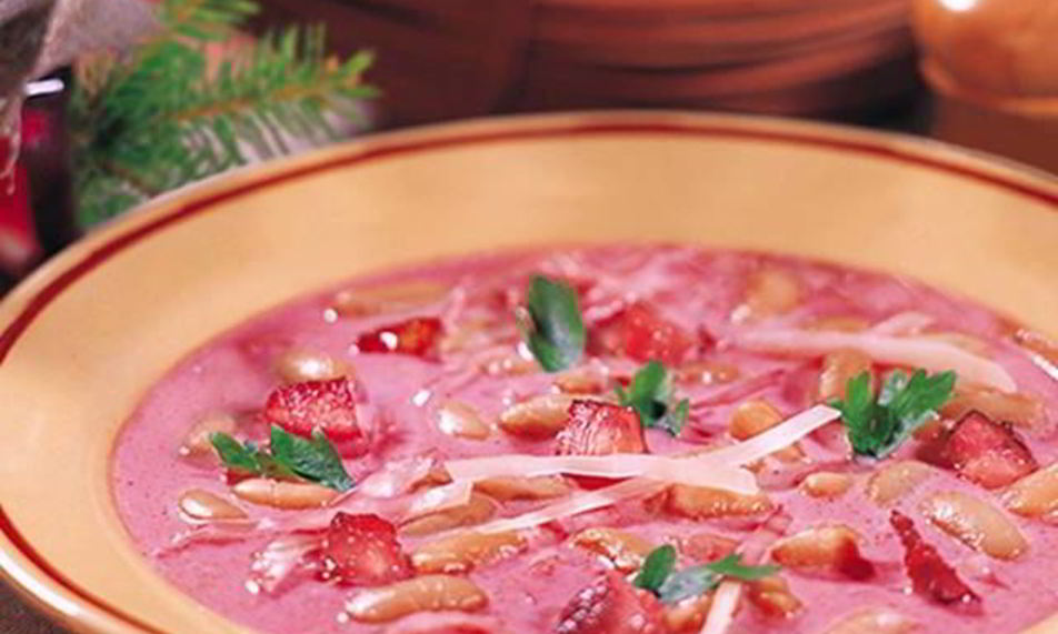 Рецепт борщ с фасолью и капустой