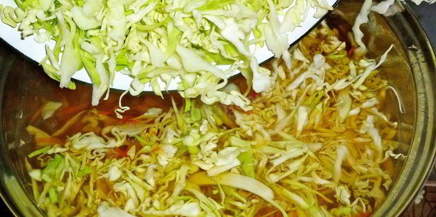 борщ с фасолью постный