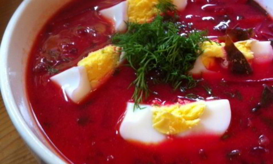 Рецепт борщ с грибами и свекольной ботвой