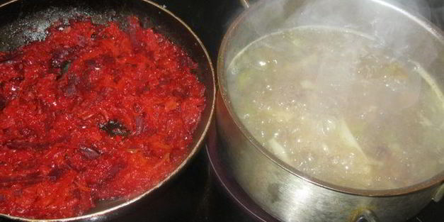 борщ с грибами