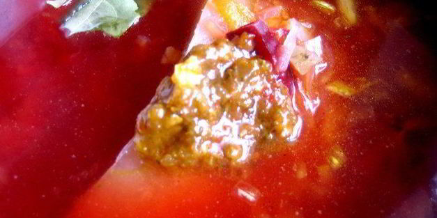 борщ с картофельными ньокками