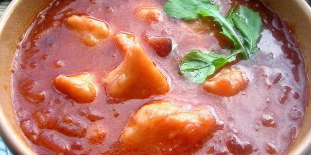 борщ с картофельными ньокками