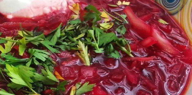 борщ с хрустящей капустой