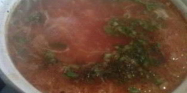 борщ с кислой капустой на перепелах