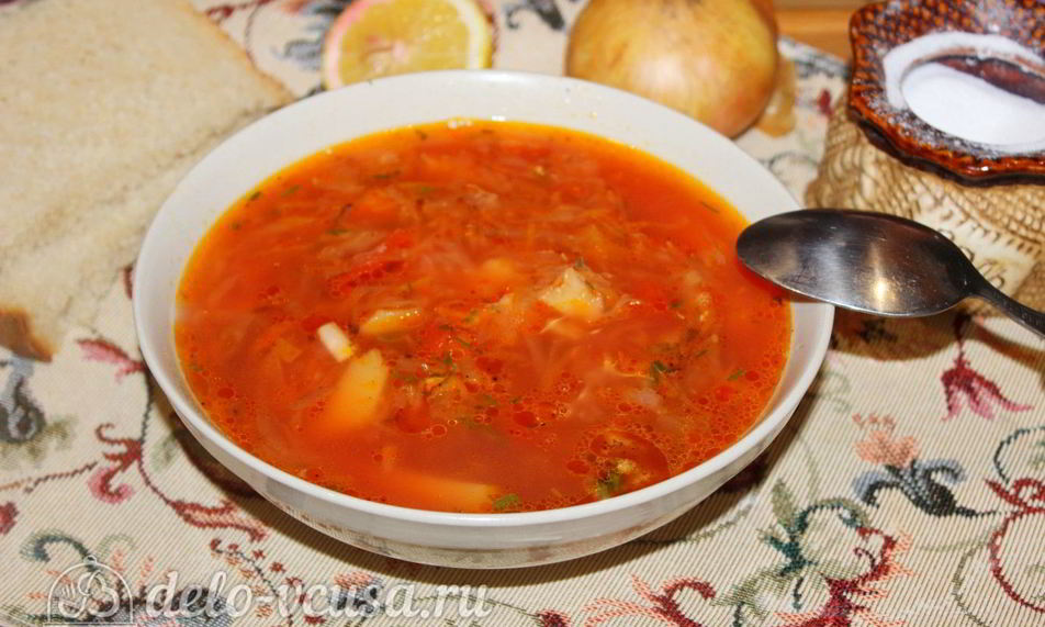 Рецепт борщ с квашеной капустой