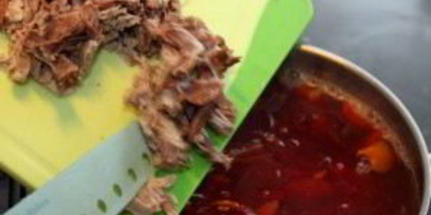 борщ с мясом