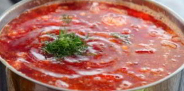 борщ с мясом