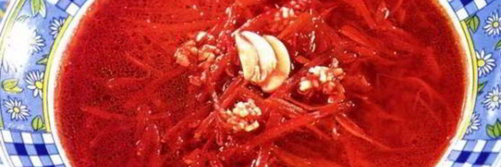 Борщ с печеной свеклой