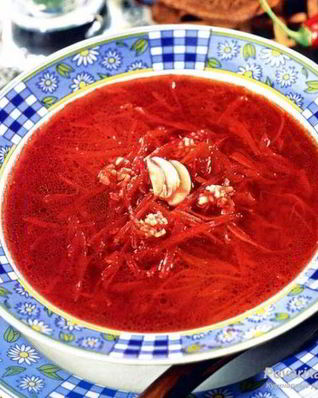 Борщ с печеной свеклой