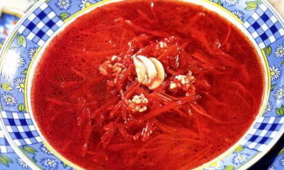 Рецепт борщ с печеной свеклой