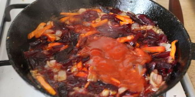 борщ с телячьим языком