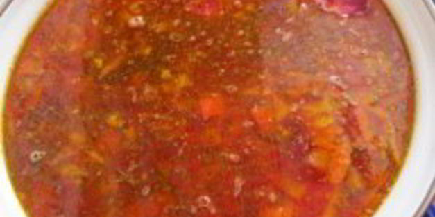 борщ с тушенкой