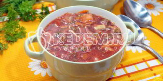 борщ со щавелем