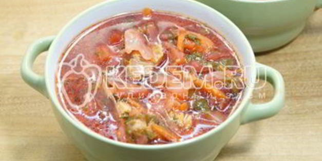 борщ со щавелем