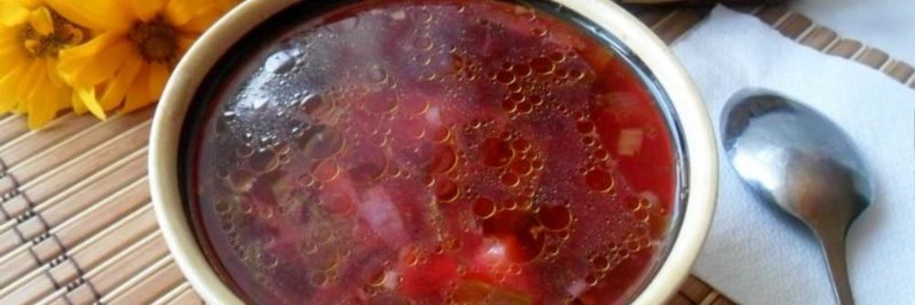 Борщ со свекольной ботвой