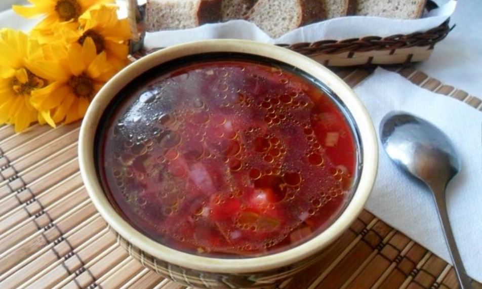 Рецепт борщ со свекольной ботвой