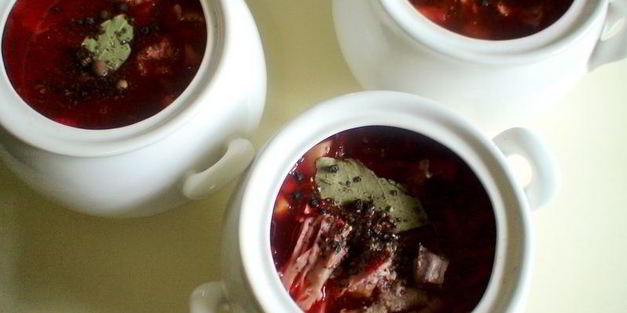 борщ, томленный в духовке