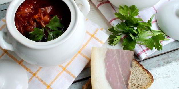 борщ, томленный в духовке