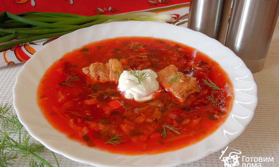 Рецепт борщ украинский