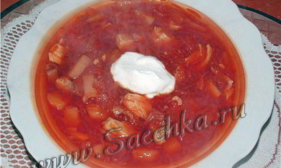 Рецепт борщик