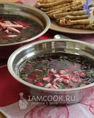Холодный борщ из свеклы