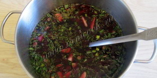 холодный борщ из свеклы