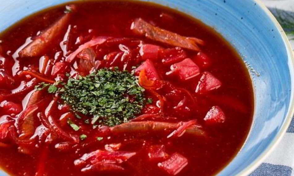 Рецепт холодный борщ с говядиной