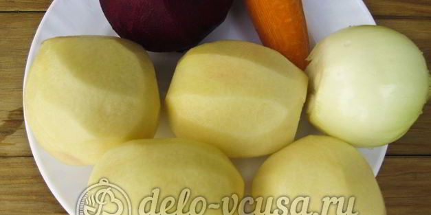 красный борщ с фасолью