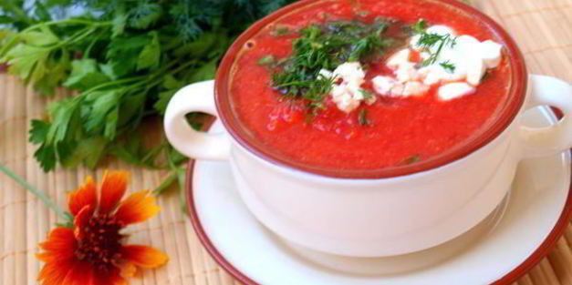 крем-борщ из свеклы и яблок