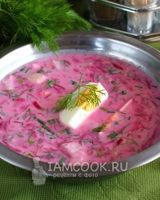 Литовский холодный борщ