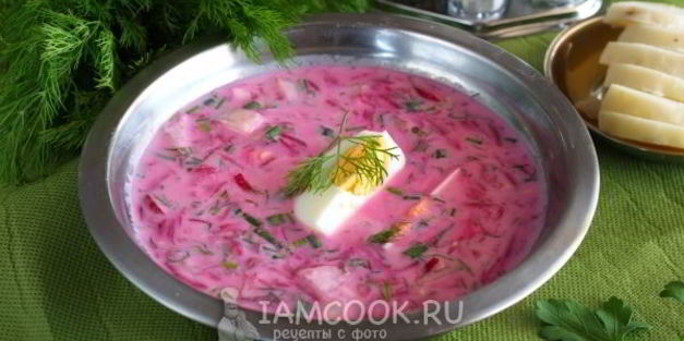 литовский холодный борщ