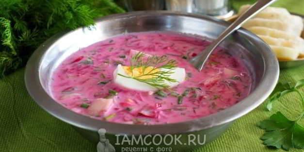 литовский холодный борщ