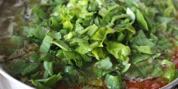 осенний зеленый борщ