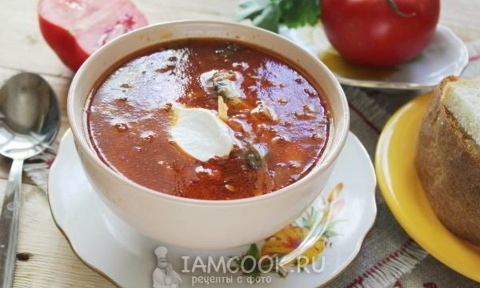 Рецепт постный борщ с фасолью и килькой