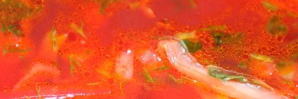 Постный борщ с фасолью