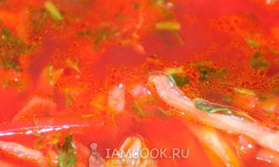 Рецепт постный борщ с фасолью