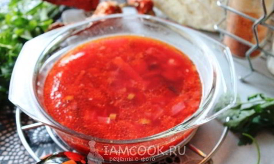 Рецепт постный борщ с грибами и фасолью