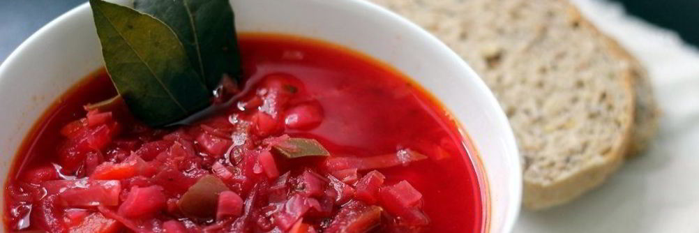 Постный борщ с грибами