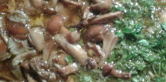 постный борщ с опятами