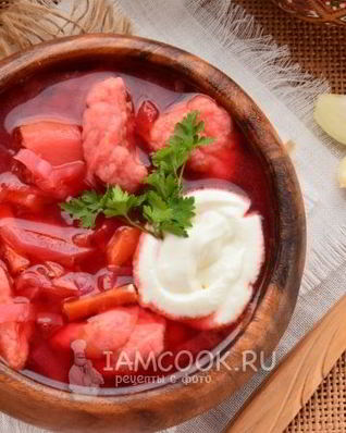 Украинский борщ с галушками