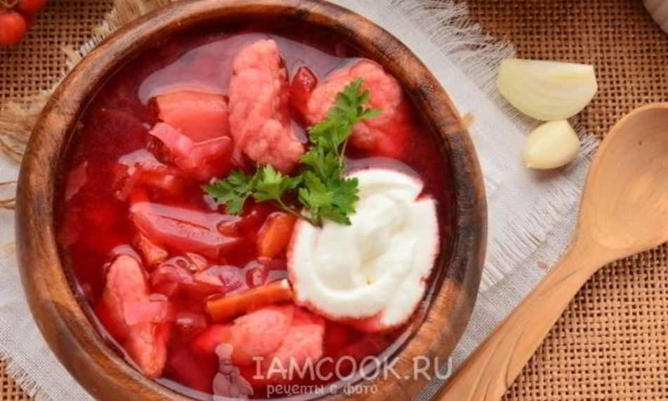 Рецепт украинский борщ с галушками