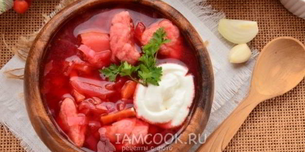 украинский борщ с галушками