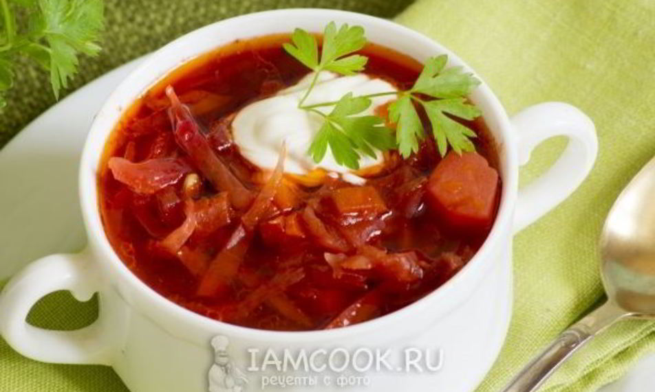 Рецепт вегетарианский борщ с семечками