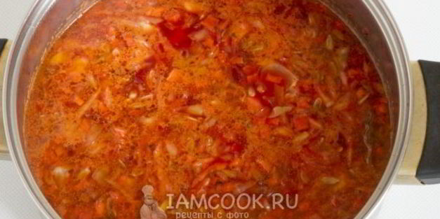 вегетарианский борщ с семечками