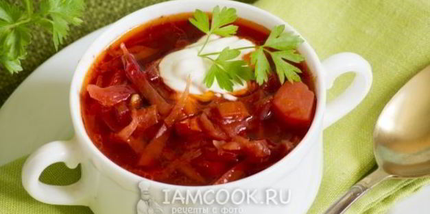 вегетарианский борщ с семечками