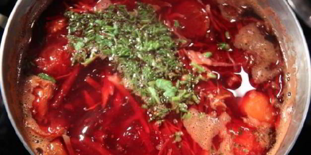 вегетарианский царский борщ