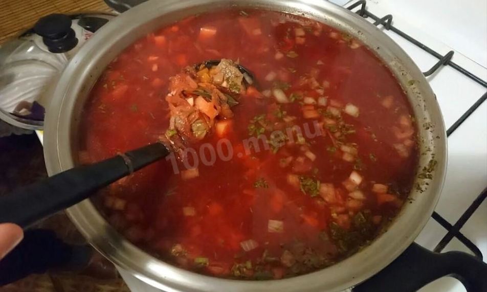 Рецепт вкусный борщ на пару в сковороде вок