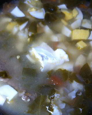 Зеленый борщ со щавелем