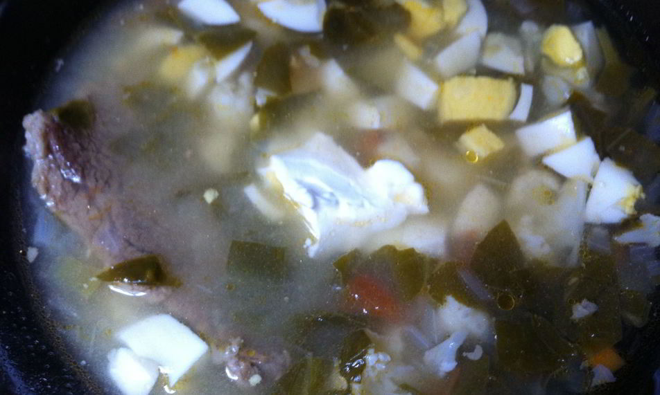 Рецепт зеленый борщ со щавелем